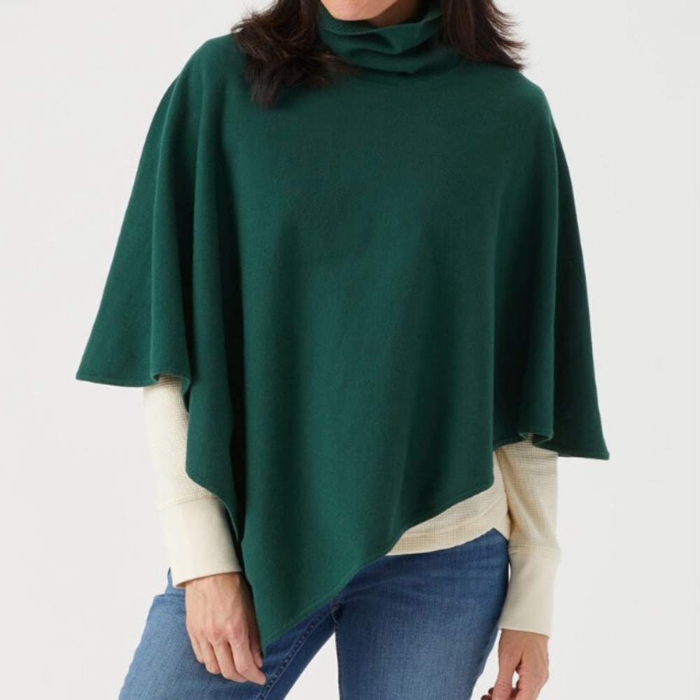DULUTH TRADING CO. Turtleneck Asymmetrical Poncho